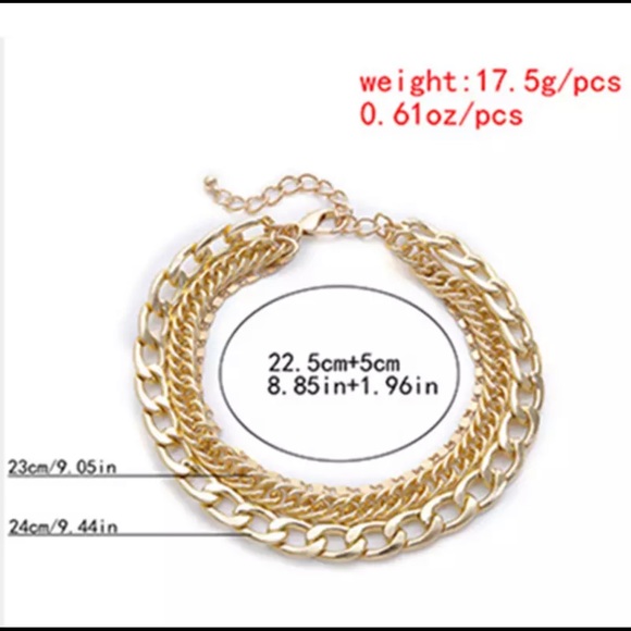 Diverse Gold Chain Anklet - Picture 4 of 4
